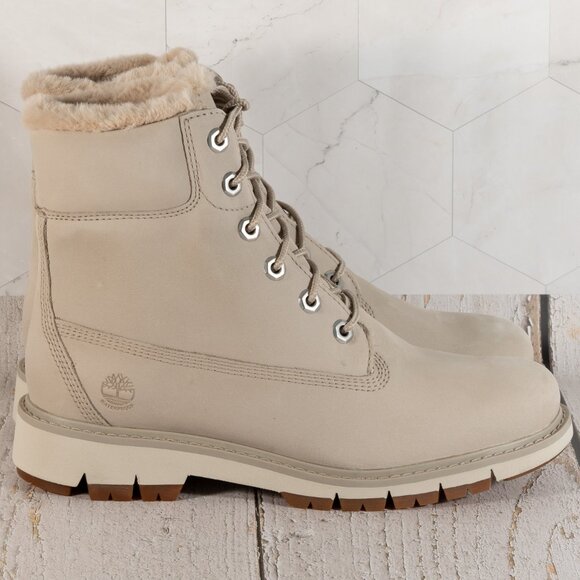 Timberland Lucia Way 6" Warm Lined Boot Waterproof Pure Cashmere 8 B (M) - Picture 2 of 12